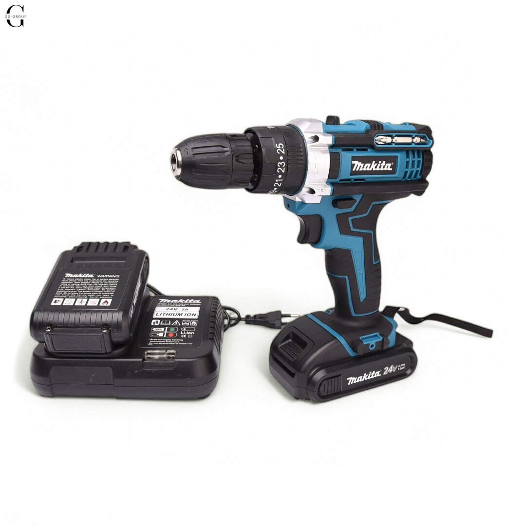 Набор инструментов с аккумуляторным шуруповертом Makita 24V, 33 предмета
